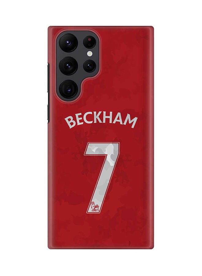 Stylizedd Case for Samsung Galaxy S22 Ultra 5G Snap Case Slim Snap Classic Series Shield Matte Finish Print - Beckham Jersey - Image 1