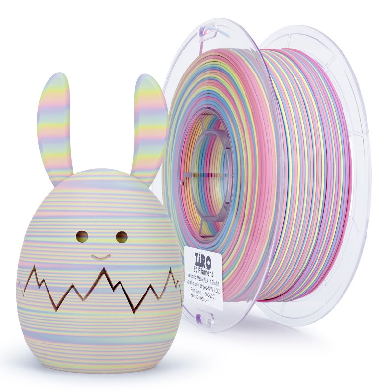ZIRO MARSHMELLOW STRIPES Stripes Matte PLA Fast Color Change Filament 1.75mm 1kg/2.2lb Spool , - Image 3