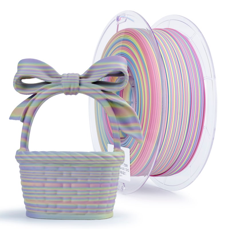ZIRO MARSHMELLOW STRIPES Stripes Matte PLA Fast Color Change Filament 1.75mm 1kg/2.2lb Spool , - Image 5