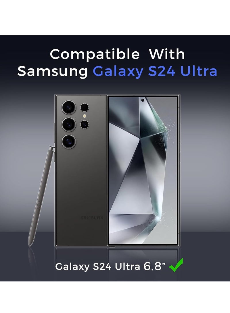 MIGOFAST Galaxy S24 Ultra Magnetic Case, Compatible with Mag-Safe Camera Lens Protection Anti-Scratch Galaxy S24 Ultra Case Cover Transparent Slim Thin Phone Case (Black/Clear) - Image 2