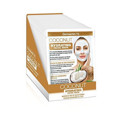DermactinTS Hydrating Coconut Facial Sheet Mask 3Pack