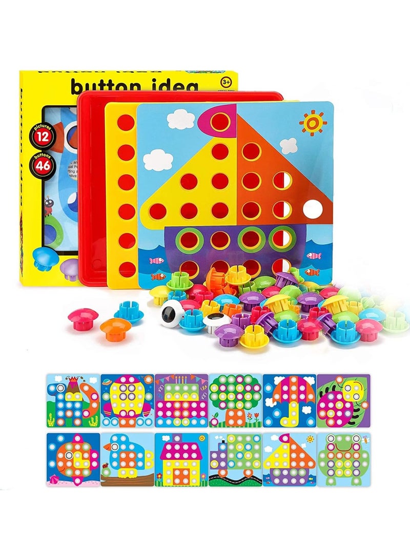 بلومنغ تايم لغز الأزرار، لعبة تعليمية مبكرة، لغز التعرف على الأشكال - Image 1