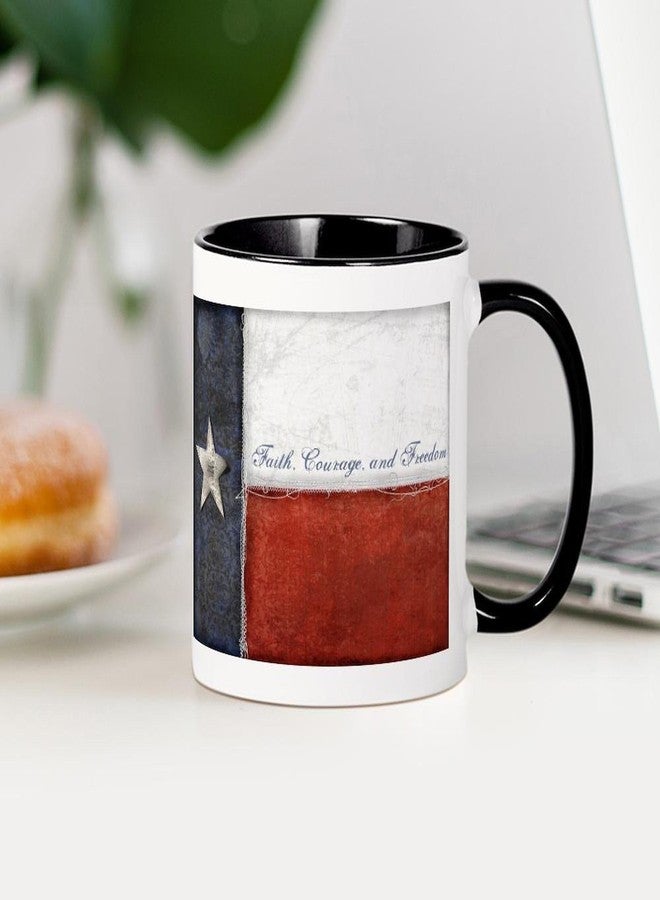 cafe press CafePress Texas Flag Mug 11 oz (325 ml) Ceramic Coffee Mug - Image 4
