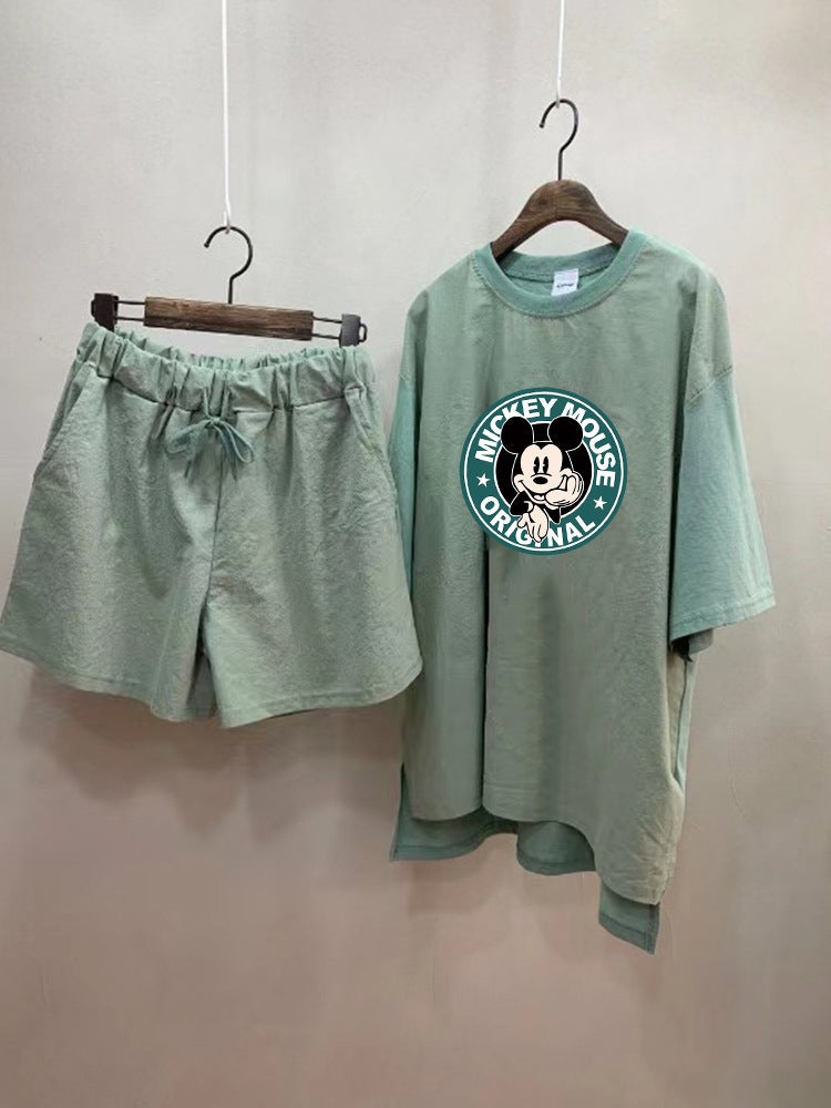 2024 Summer Womens Casual Chic Sportswear Set Green  - Image 1