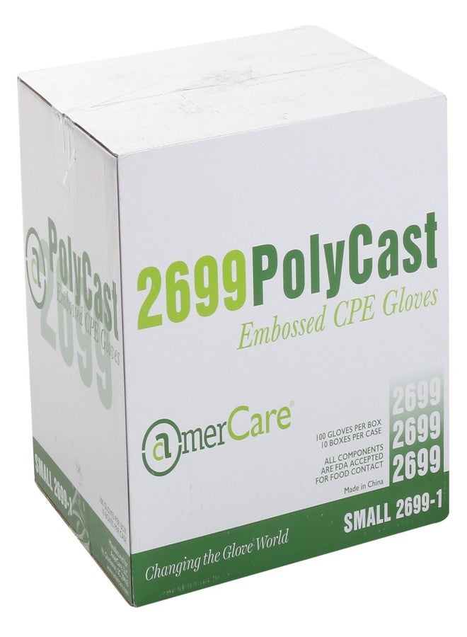 AmerCare Polycast Textured Powder Free Gloves, Medium, Case of 1000 - Image 5