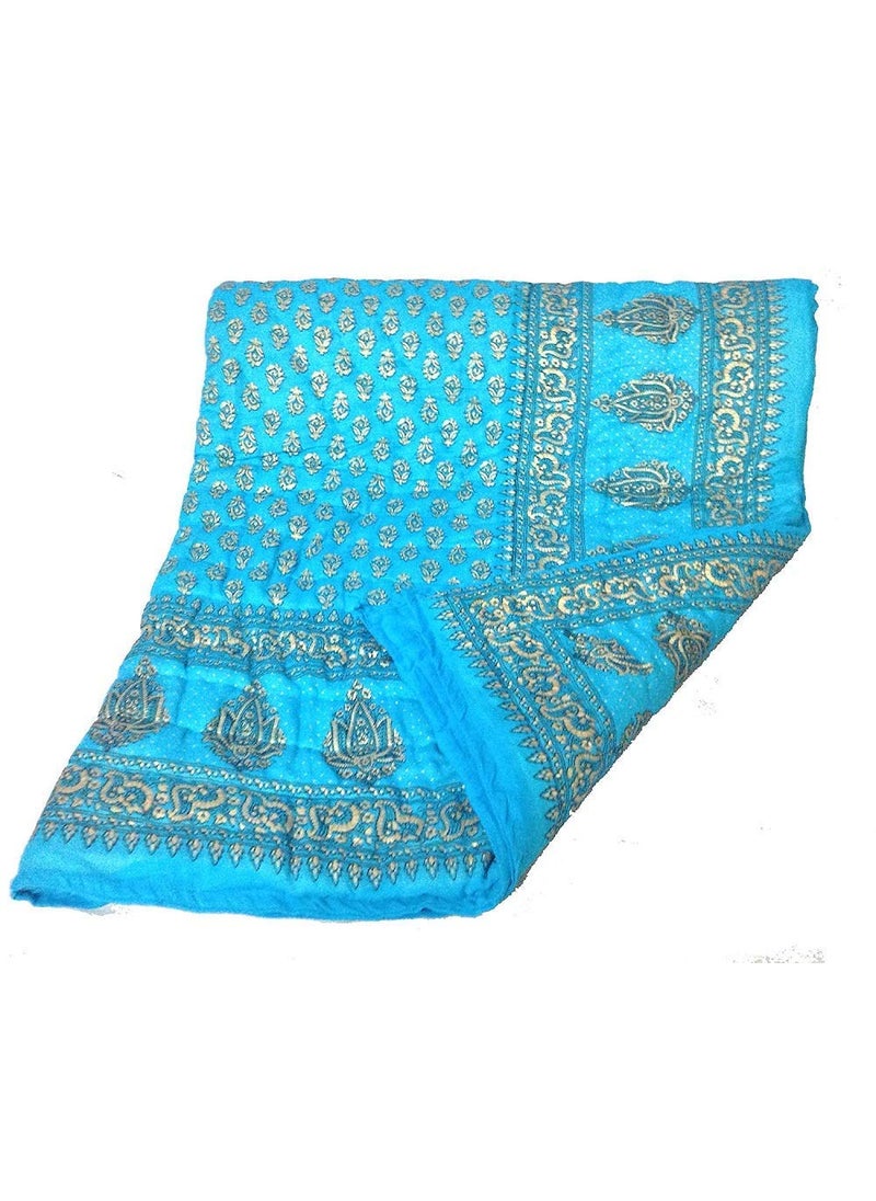 SVT SVT Traditional Famous Jaipuri Beautiful Floral Print in Multi firoji Jaipuri Rajai/Razai/Quilt King Size/King Size Bed Quilt/Comforter/AC Quilt/AC Comforter  - Image 1