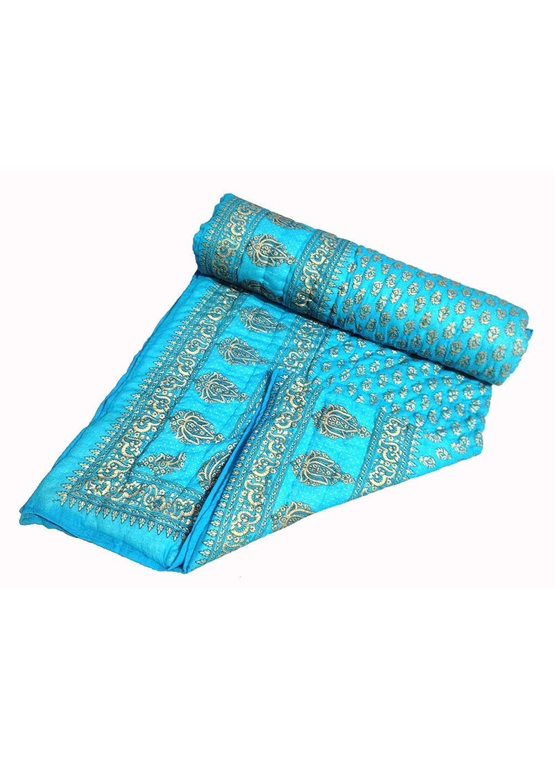 SVT SVT Traditional Famous Jaipuri Beautiful Floral Print in Multi firoji Jaipuri Rajai/Razai/Quilt King Size/King Size Bed Quilt/Comforter/AC Quilt/AC Comforter  - Image 3