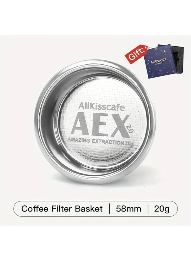 KISSHOME Stainless Steel 58mm Non Pressurized Espresso Filter Basket 0 78oz Reusable Barista Accessory - Image 5