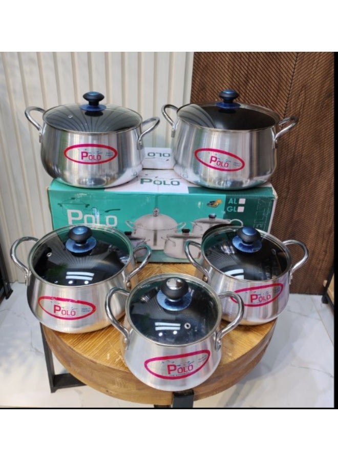 بولو طقم قدور المنيوم مكون من 5 قدور - Image 2