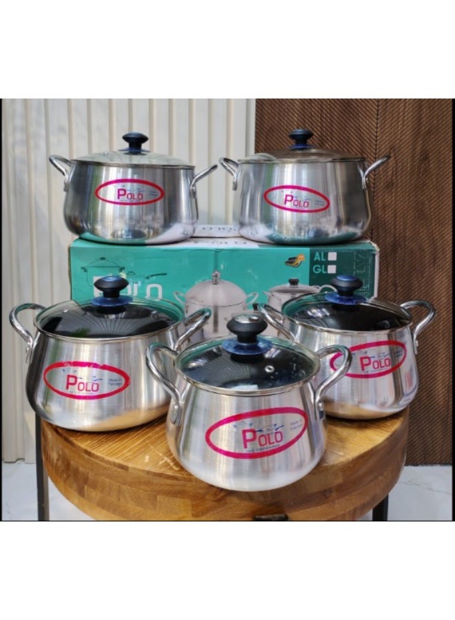 بولو طقم قدور المنيوم مكون من 5 قدور - Image 3