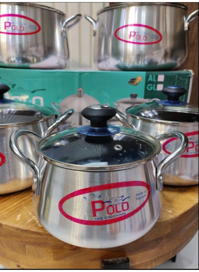 بولو طقم قدور المنيوم مكون من 5 قدور - Image 4