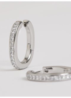 REISS Mia: Modern Crystal Hoop Earring  - Image 3