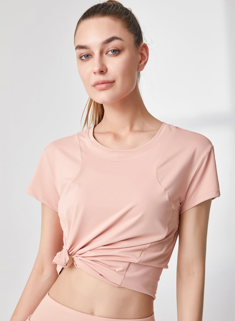 Loquat Women Quick Dry Breathable Yoga Tops Pink  - Image 1