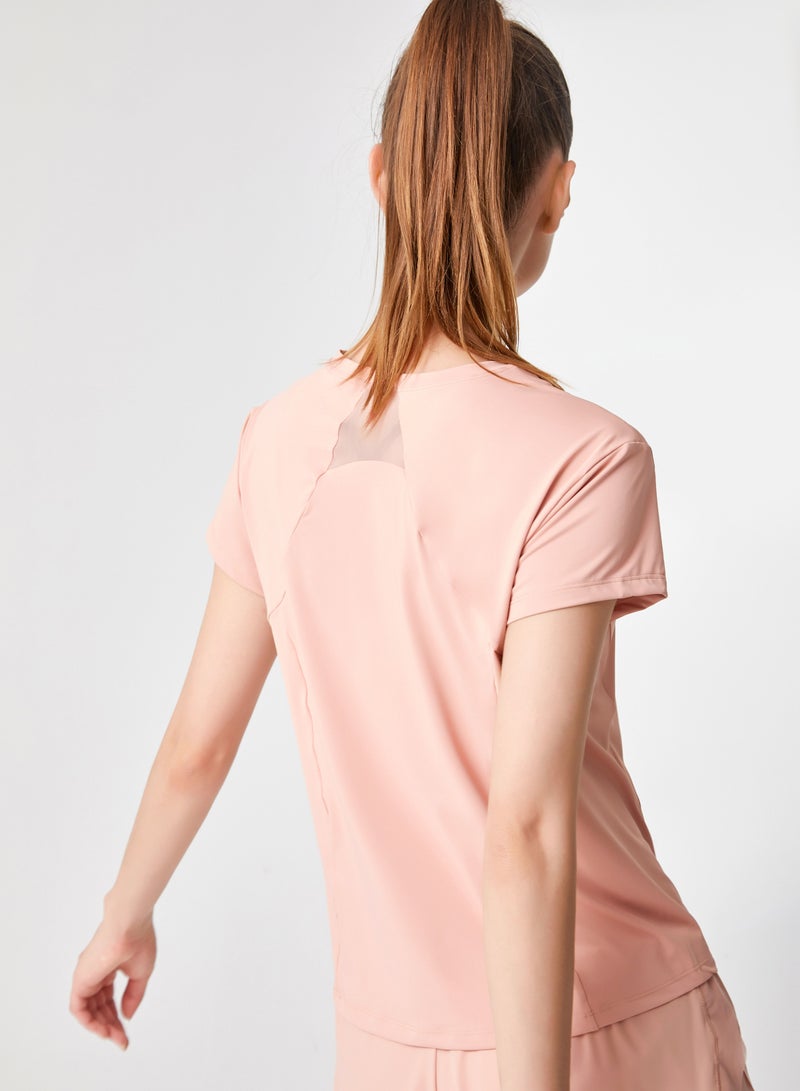 Loquat Women Quick Dry Breathable Yoga Tops Pink  - Image 2