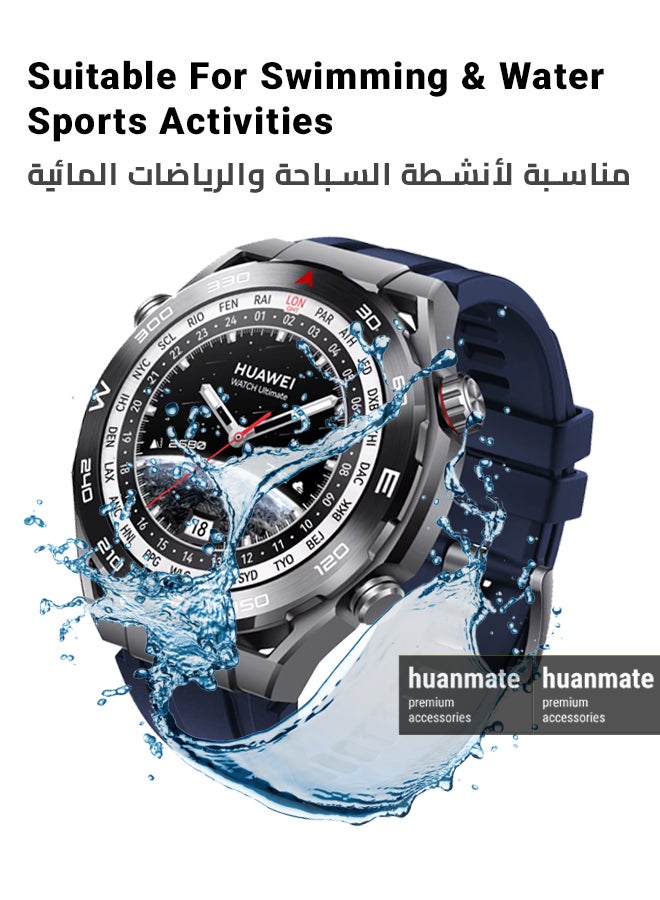 هووانميت سوار بديل لساعة هواوي واتش ألتميت - مصنوع من سيليكون ناعم عالي الجودة، خفيف الوزن، أنيق ومتين - سهل التركيب - حزام بديل لساعة هواوي واتش ألتميت - Image 4