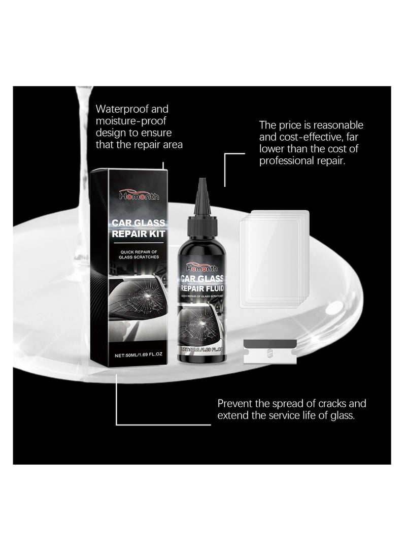 Homonth Windshield Crack Repair Kit, New Windshield Crack Repair Fluid Window Automotive Windscreen Tool, Car Glass Repair Glue Scratch Chip Cracks Repair Kit - Image 3