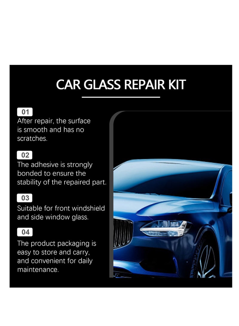 Homonth Windshield Crack Repair Kit, New Windshield Crack Repair Fluid Window Automotive Windscreen Tool, Car Glass Repair Glue Scratch Chip Cracks Repair Kit - Image 5