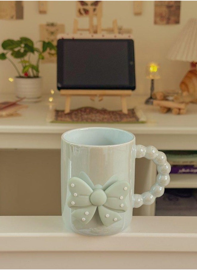 Mug with glitter and special handle with lid and spoon  - Image 2