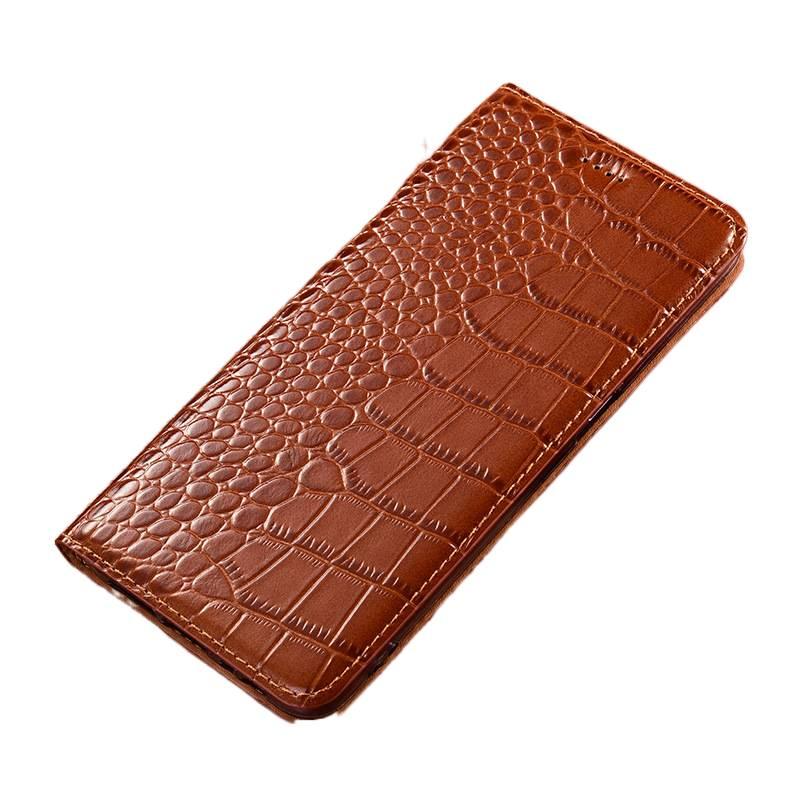 MS Leather Texture Protective Case for Redmi Note 13 with Shockproof and Drop Protection plus Shockproof plus Kickstand plus Strong Magnetic in Crocodile Texture Black - Image 1