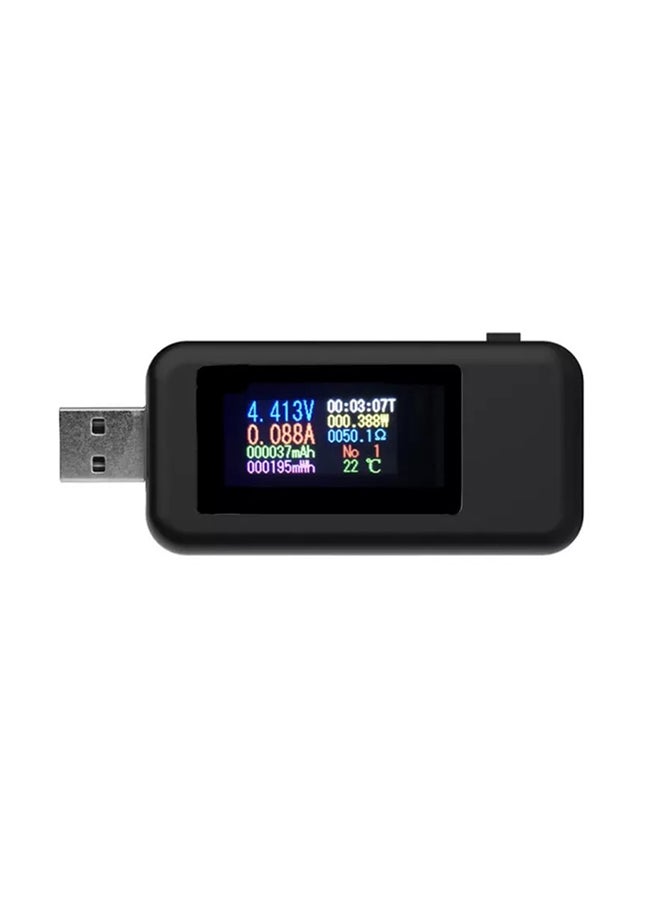 إسكدنيا جهاز اختبار رقمي 10 في 1 بشاشة LCD ومنفذ USB أسود  - Image 1