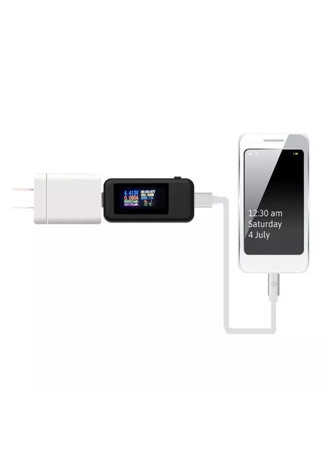إسكدنيا جهاز اختبار رقمي 10 في 1 بشاشة LCD ومنفذ USB أسود  - Image 2