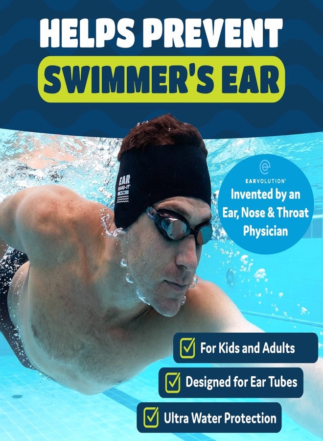 إير باند-إت طوق رأس للسباحة Ear Band-It Ultra (يمنع دخول الماء، ويثبت سدادات الأذن) - موصى به من قبل الأطباء - مقاس كبير (من عمر 8 سنوات فما فوق) - بتصميم سمكة قرش - Image 2