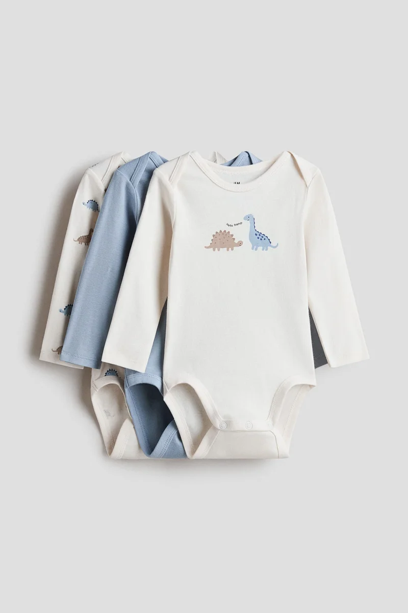 H&M 3-pack printed jersey bodysuits