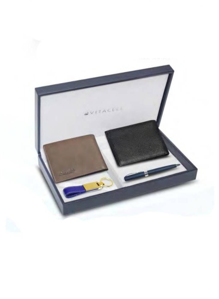 Vitacelli صندوق هدايا مغناطيسي فاخر، صندوق هدايا كبير أزرق قابل للطي للهدايا مع غطاء، مناسب جدًا للمهرجانات وأعياد الميلاد والذكرى السنوية وما إلى ذلك (27 سم × 16 سم × 5 سم) - Image 1