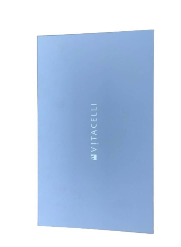 Vitacelli صندوق هدايا مغناطيسي فاخر، صندوق هدايا كبير أزرق قابل للطي للهدايا مع غطاء، مناسب جدًا للمهرجانات وأعياد الميلاد والذكرى السنوية وما إلى ذلك (27 سم × 16 سم × 5 سم) - Image 4