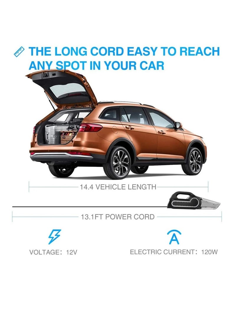 DIGI CORE Portable Handheld Vacuum Cleaner And Air Pump For Home And Car Use 120W Cordless Vacuum Wireless Mini Vacuum Cleaner - Image 3