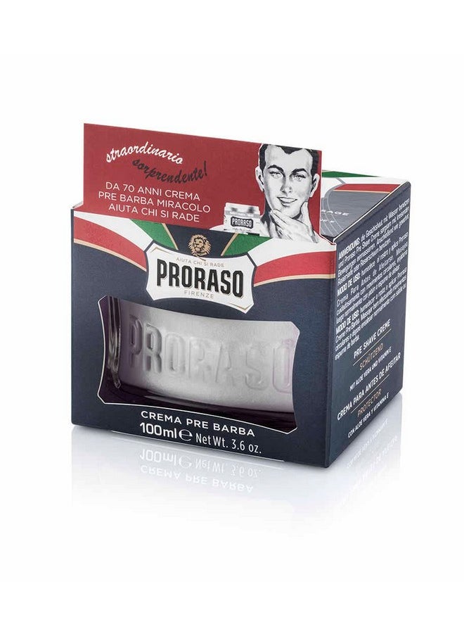 proraso Roraso Preshave Conditioning Cream For Men Protective Formula For Dry Skin With Vitamin E And Aloe Vera 3.6 Oz  - Image 4