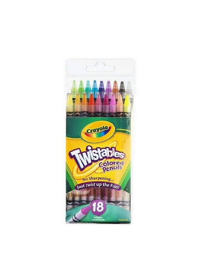 Crayola Twistables Colored Pencil - Lead Color: Assorted - Barrel Color: Clear - 18 / Pack - Image 1