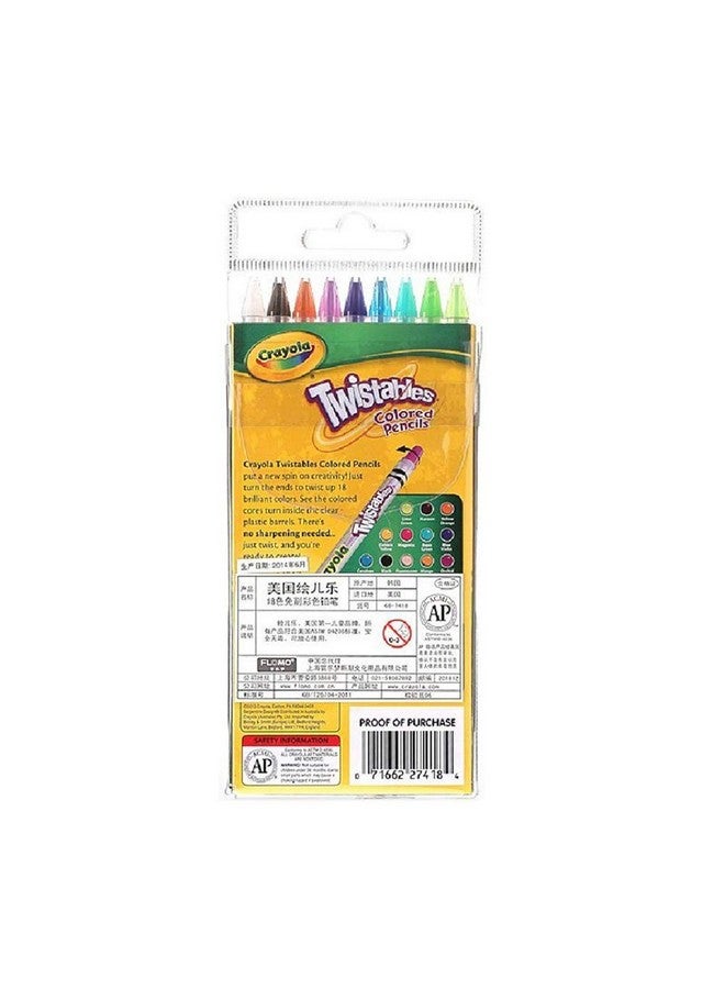 Crayola Twistables Colored Pencil - Lead Color: Assorted - Barrel Color: Clear - 18 / Pack - Image 3