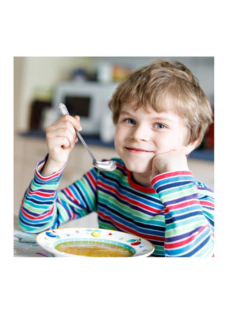 SYOSI ملعقة صب صلصة مع فوهة صب، ملعقة صلصة وحساء من الفولاذ المقاوم للصدأ 18/10 لسكب الصلصات والمرق - Image 3