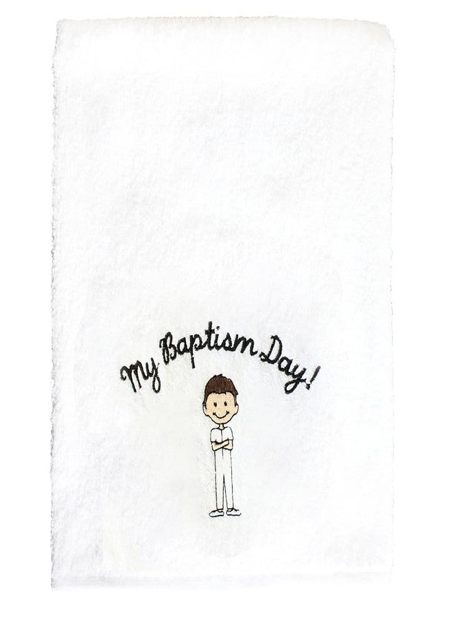 Ringmasters My Baptism Day Towel Brown Hair Boy - Image 2
