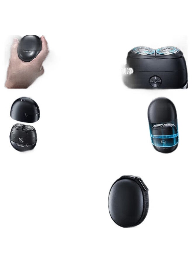 FLYCO Borui Mini Meteor Electric Shaver For Men, Portable Mini Razor, Holiday Gift For Boyfriend Or Husband, Starry Black P001 - Image 3