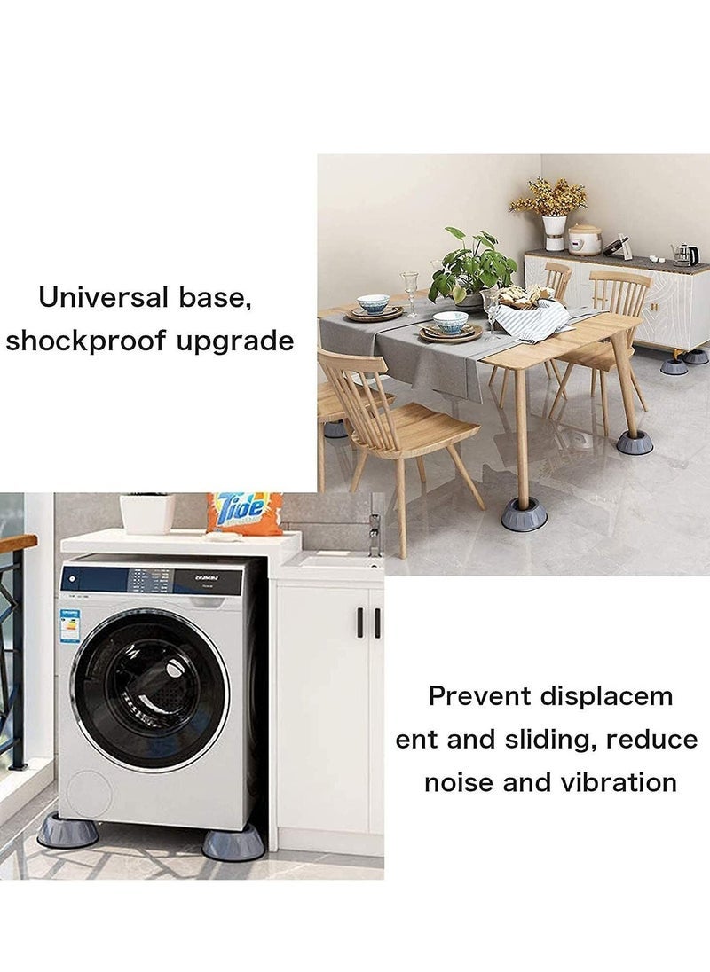 Gravity 4Pcs Anti Vibration Pads For Washer Dryer Shock And Noise Cancellation, Washing Machine Stand To Prevent Shifting, Shaking Walking For Home, Gray - Image 4