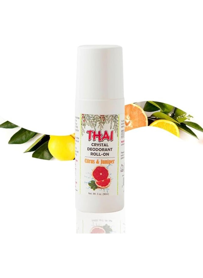 Thai Deodorant Stone - 100% Natural Crystal Scented Liquid Deodorant by Tai No Aluminum, Parabens, Propylene or Sulfates No Animal Cruelty and Eco-Friendly Citrus & Juniper 3 fl oz - Image 1
