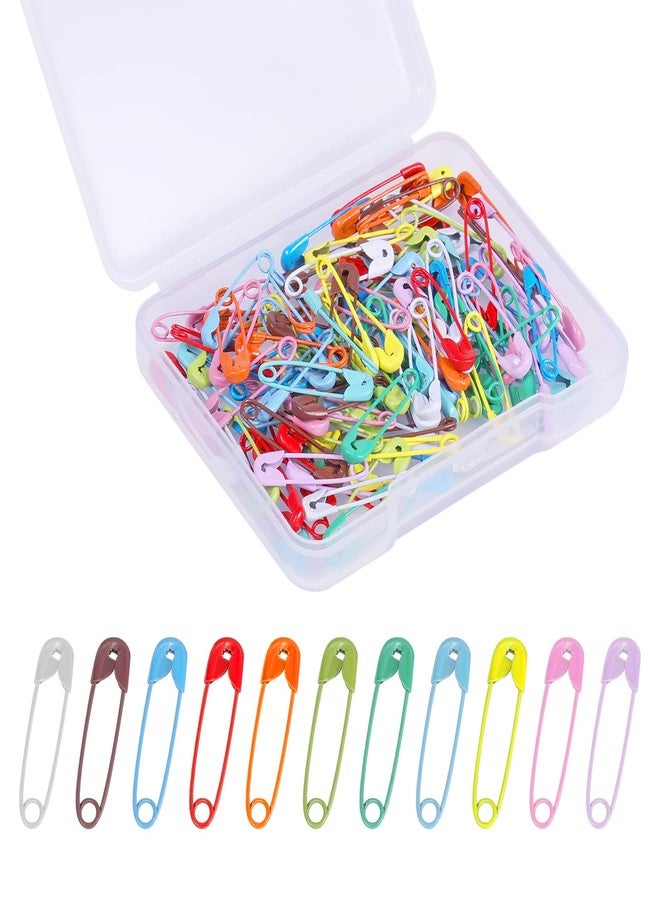 KINBOM 120 Pcs 19mm Safety Pins - Mini Metal Pins for Art Craft Sewing Jewelry Making (Colored) - Image 1