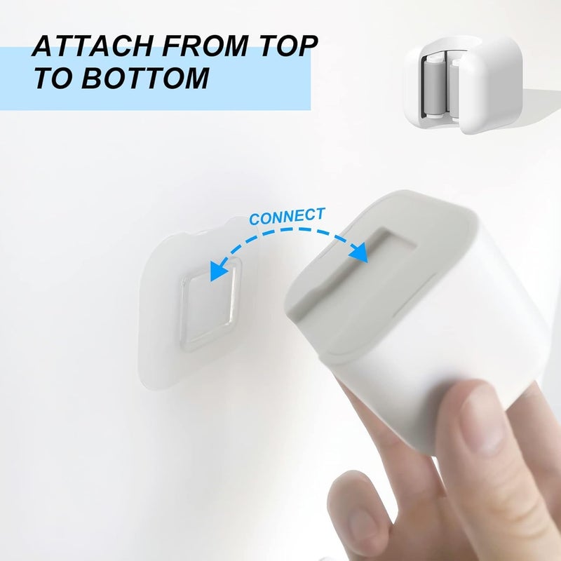 ALMEKAQUZ Broom Holder - 3 Pack Sturdy Wall Mount Grippers, Self-Adhesive Mop Holder - Image 4