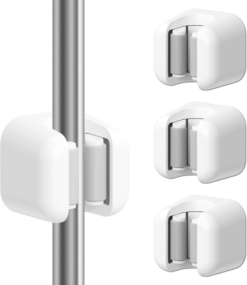 ALMEKAQUZ Broom Holder - 3 Pack Sturdy Wall Mount Grippers, Self-Adhesive Mop Holder - Image 1