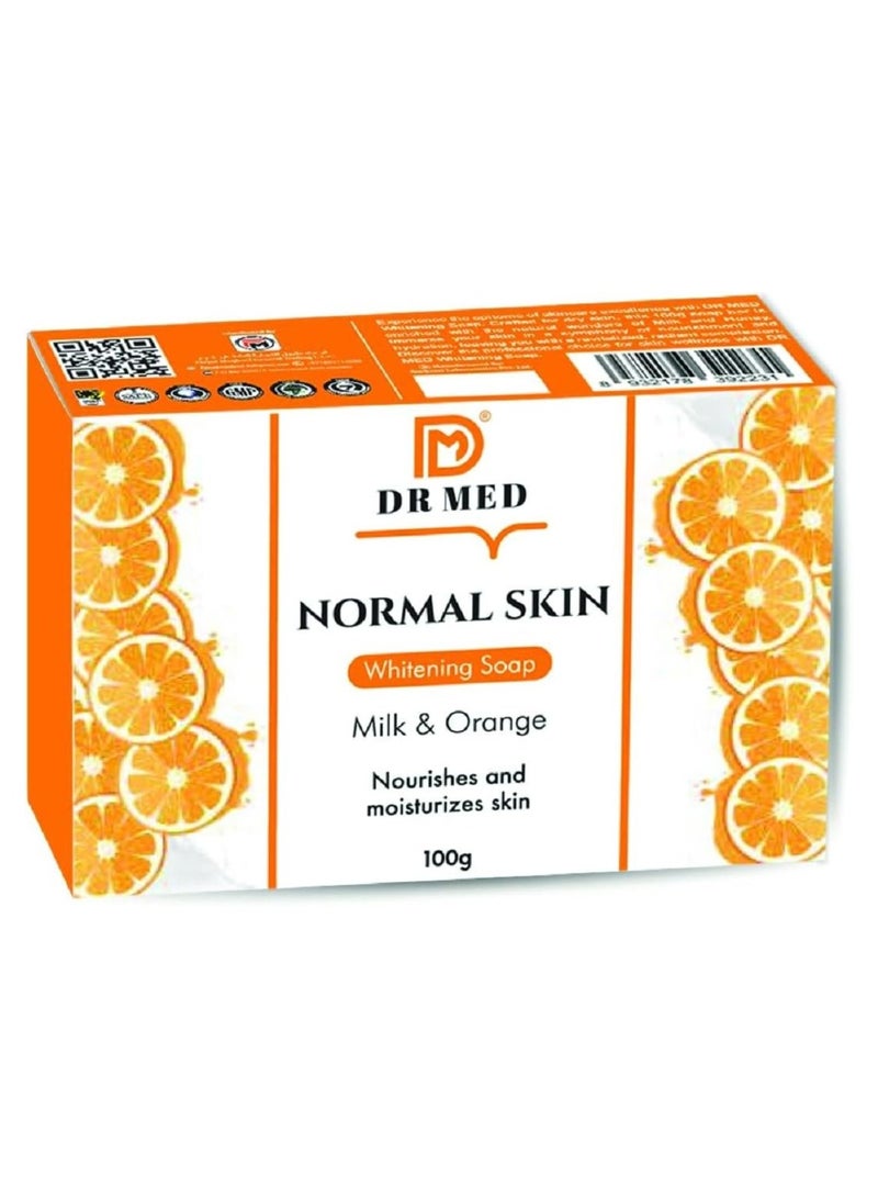 Dr.Med DR MED Normal Whitening Skin Soap (Milk & Orange) 100g - Image 1