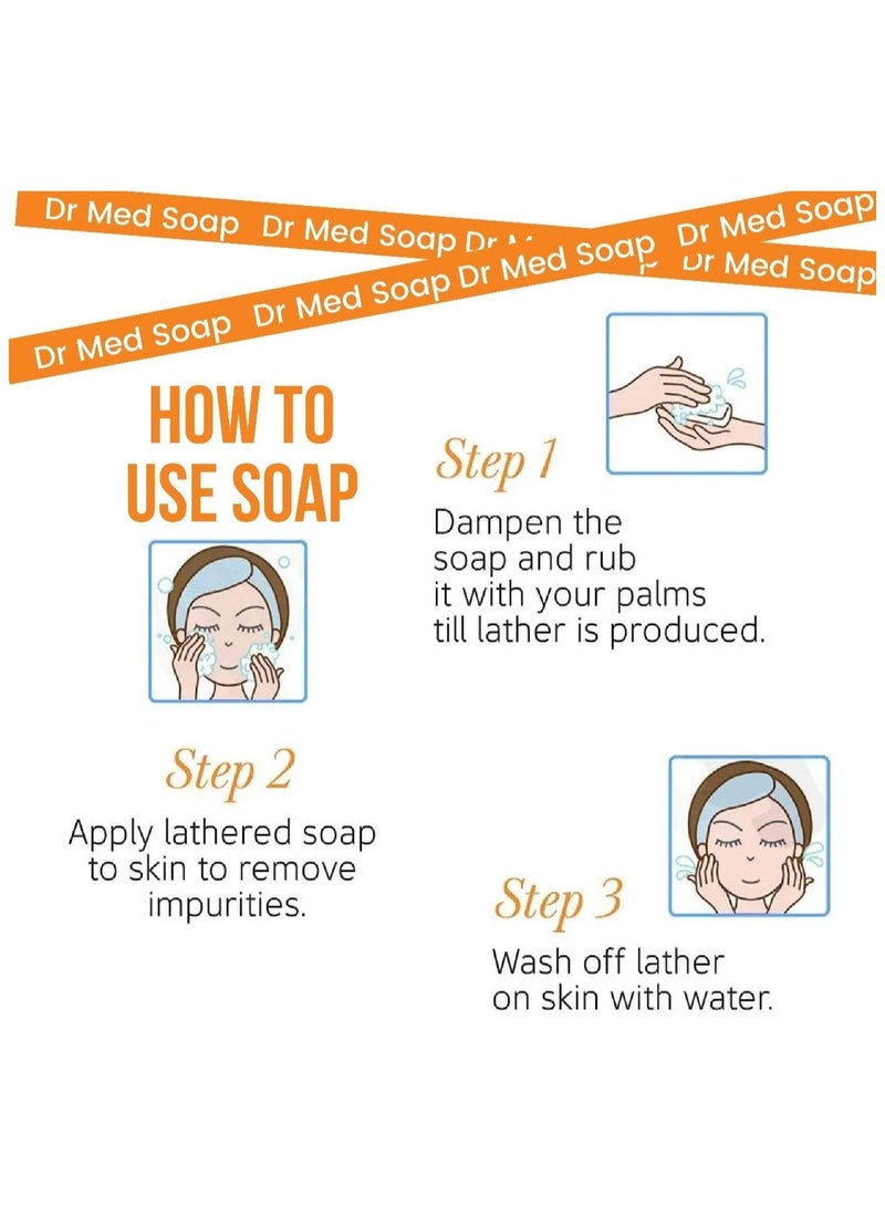 Dr.Med DR MED Normal Whitening Skin Soap (Milk & Orange) 100g - Image 3