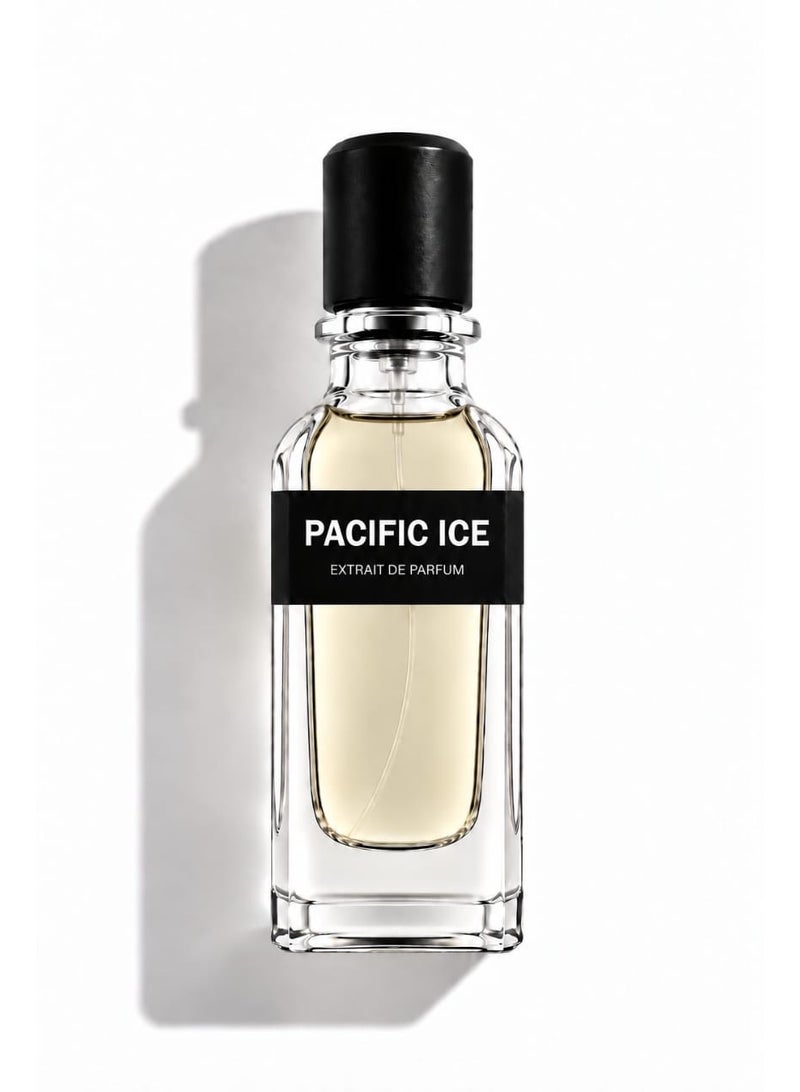 PACIFIC ICE Extrait de Parfum 50ml Unisex – Long Lasting Fresh Citrus Fruity Perfume with Blackcurrant, Citron, Mint & Fig