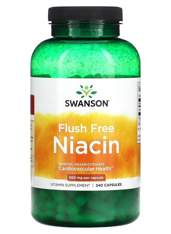 SWANSON Flush Free Niacin 500 mg 240 Capsules