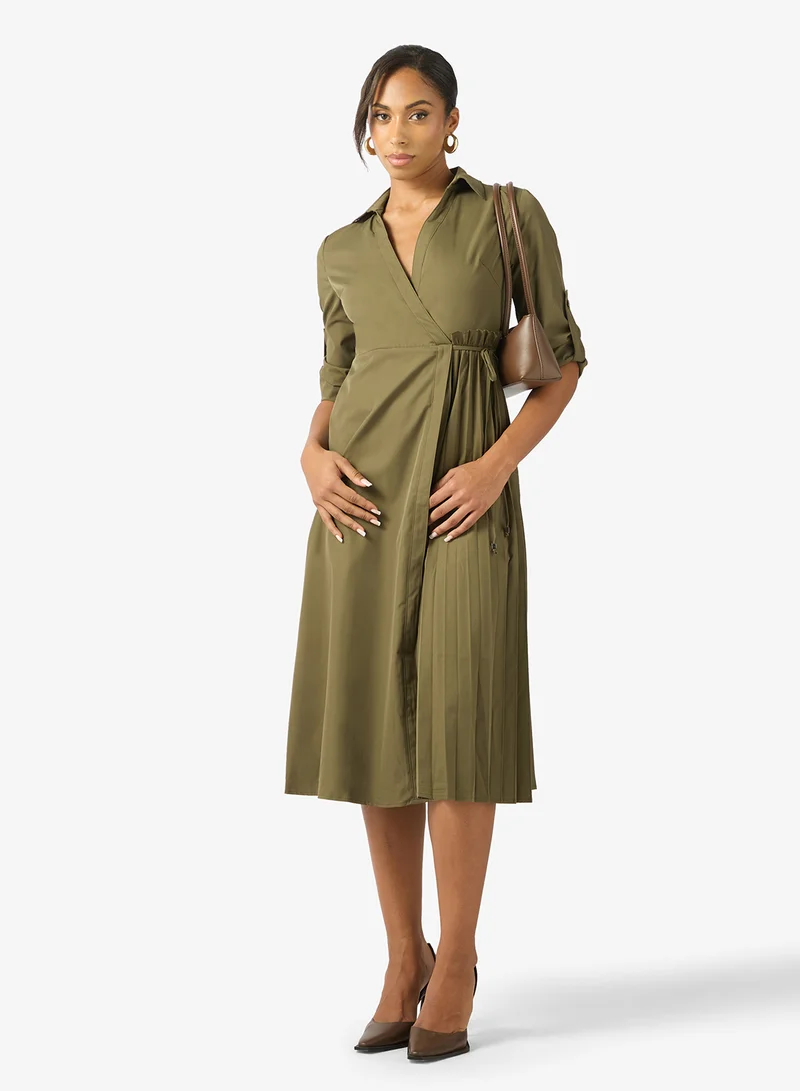 ELLA A-line Dress With Side TieUp Detail