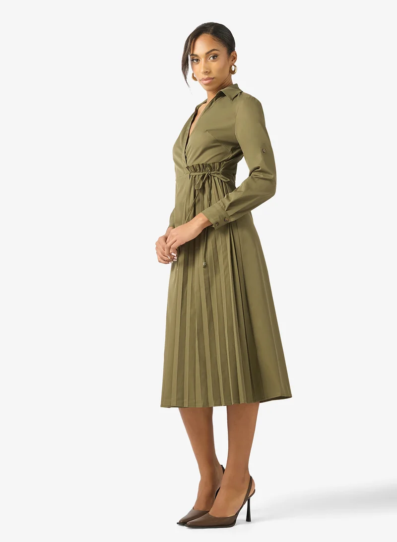 ELLA A-line Dress With Side TieUp Detail