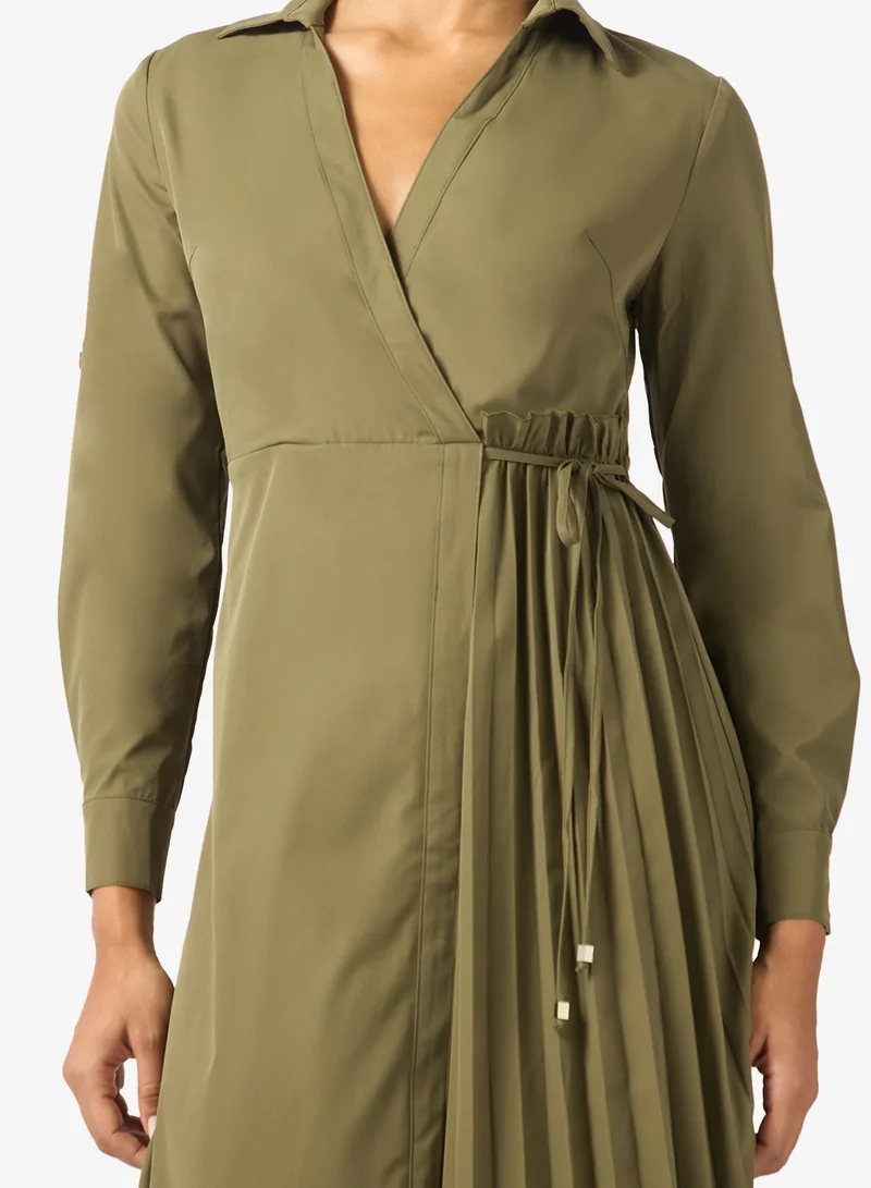 ELLA A-line Dress With Side TieUp Detail