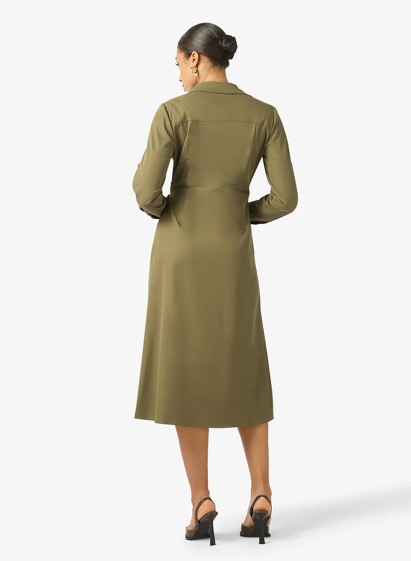 Ella A-line Dress With Side TieUp Detail