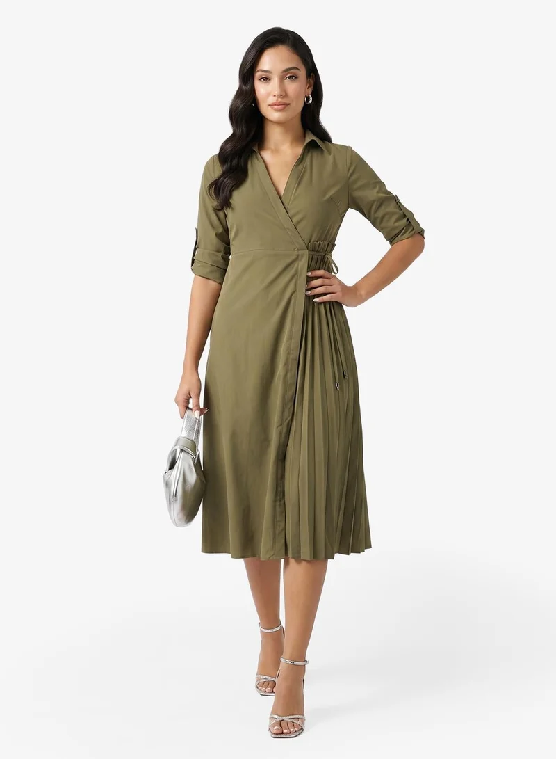 Ella A-line Dress With Side TieUp Detail